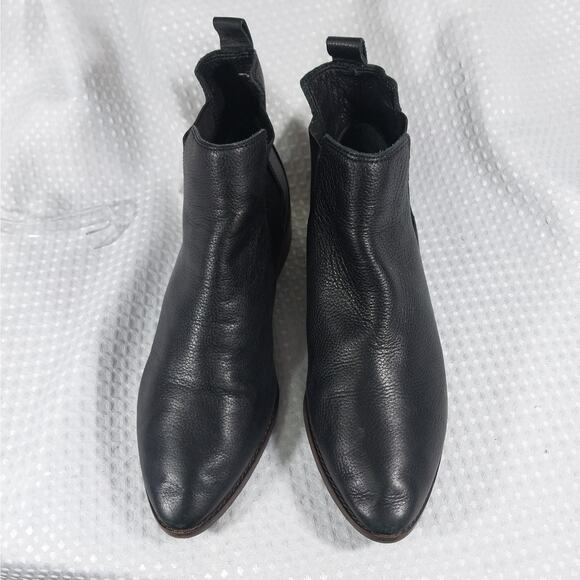 LUCKY BRAND! LUFTI BLACK GENUINE LEATHER MOD ANKLE BOOTS, BOOTIES! SZ 9.5M - Picture 4 of 10